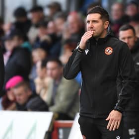 Dundee Utd manager Liam Fox during the 1-1 draw at Ross County.