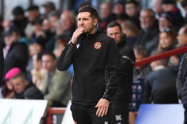 Dundee Utd manager Liam Fox during the 1-1 draw at Ross County.