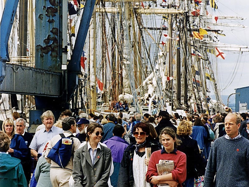 The Cutty Sark Tall Ships Race came to Leith in 1995.