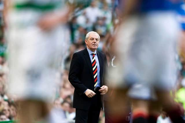 Rangers manager Walter Smith in the away dugout at Celtic Park in 2008.