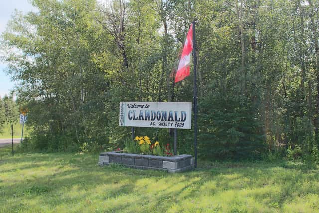'Welcome to Clandonald' - a prairie town in Alberta which became home for some of those who sailed on the SS Marloch. PIC: CC.