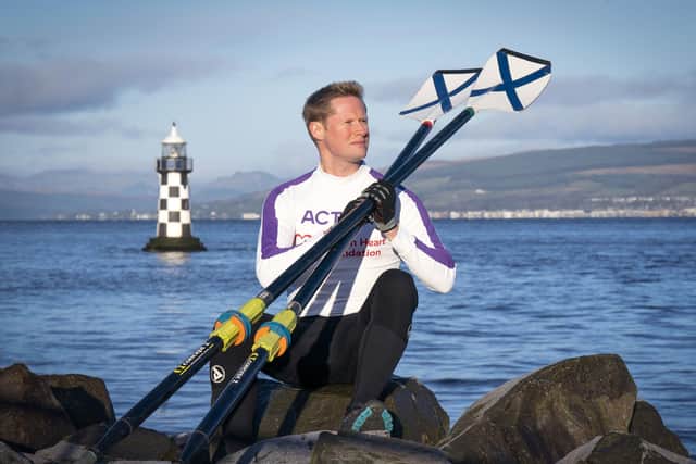 Jamie Douglas-Hamilton in Port Glasgow ahead of rowing the treacherous seas from Antarctica to South Georgia, in January