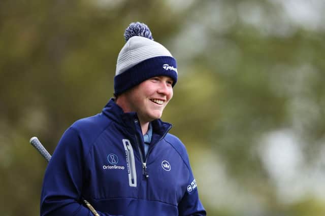 Bob MacIntyre smiles during a practice round during previews ahead of the Betfred British Masters at The Belfry. PIcture: Richard Heathcote/Getty Images.