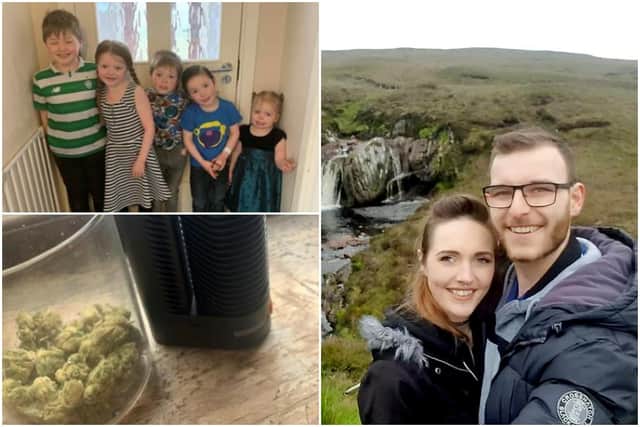 Kayleigh, pictured with her partner Matthew Ross, 25, and her five children
