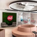 DWF's Edinburgh office reception area features a living moss wall.