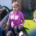 Former first minister Nicola Sturgeon leaving her home last week. Photo by Peter Summers/Getty Images
