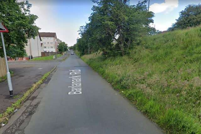 Burnett Road, Barlanark where a car was deliberately driven at two boys, aged 10 and 19, at around 8.30pm on Wednesday April 14 (Photo: Google Maps).