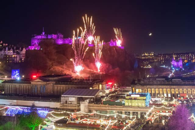 Fireworks light up the sky over Edinburgh during the city's Hogmanay celebrations on Wednesday, Jan. 1, 2020. Picture: Ian Georgeson
