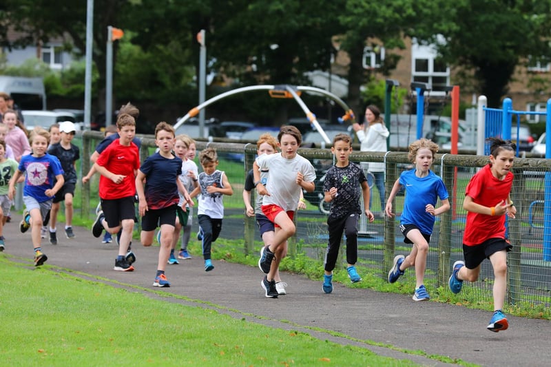 The Waterlooville junior parkrun gets going. Picture: Sam Stephenson