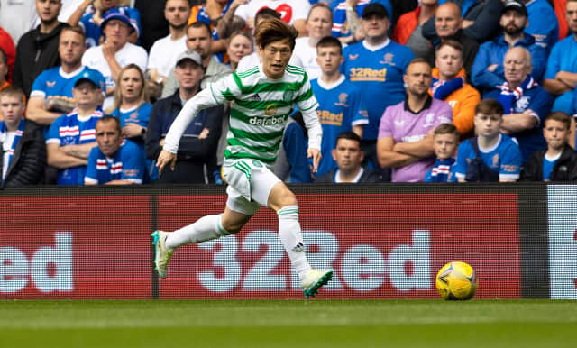 Celtic attacker Kyogo Furuhashi will spend at least a month on the sideline. Picture: SNS