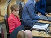 First Minister Nicola Sturgeon during First Minster's Questions. Picture: Jane Barlow/PA Wire