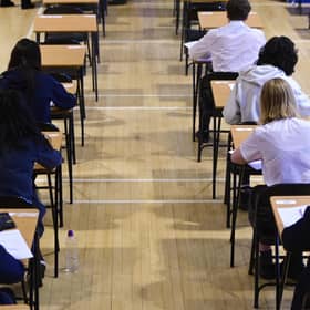 Pupils sitting an exam (Picture: John Devlin)