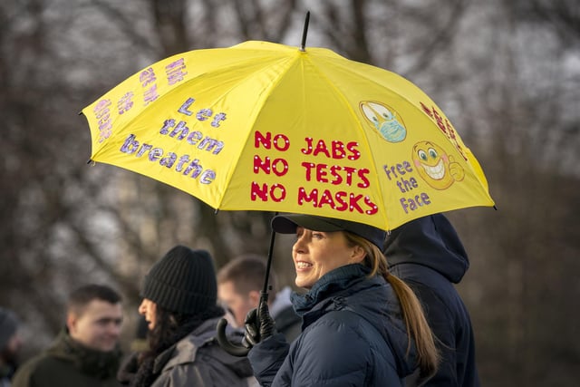 The event mainly focused on protesting against the vaccine pass scheme in place across the UK.