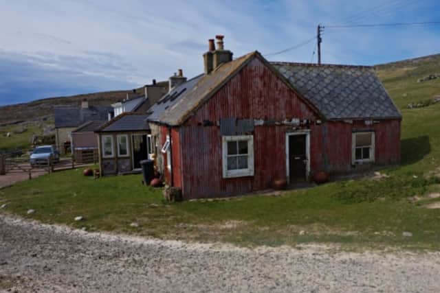 The Tin House in Hushinish, Harris, which has gone on the market for offers over £150,000. PIC: Contributed.