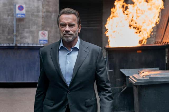 Arnold Schwarzenegger will return to the small screen in his first scripted series, FUBAR. Cr: Netflix