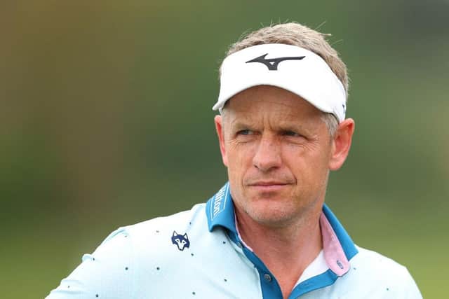 European Ryder Cup captain Luke Donald across the practice range ahead of the Pro-Am prior to the DS Automobiles Italian Open at Marco Simone Golf Club. Picture: Andrew Redington/Getty Images.