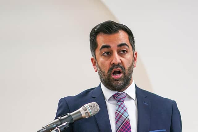 First Minister Humza Yousaf speaks during an anti-poverty summit at Dovecot Studios, Edinburgh