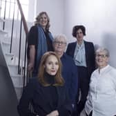 L to R:  Susan Smith, J.K. Rowling, Johann Lamont, Margaret McCartney, Rhona Hotchkiss. Picture, Nicole Jones