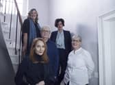 L to R:  Susan Smith, J.K. Rowling, Johann Lamont, Margaret McCartney, Rhona Hotchkiss. Picture, Nicole Jones