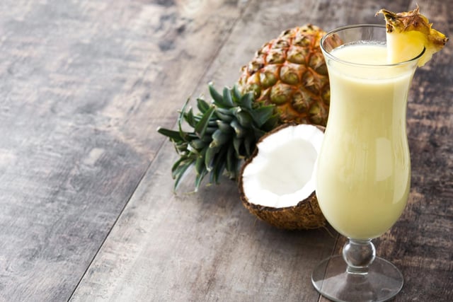 More closely associated with holidays on sunny beaches, the Pina Colada is also a popular festive tipple. Blend 120ml pineapple juice, 60ml white rum and 60ml coconut cream. Pour into a tall glass with ice and garnish with a wedge of pineapple (and a cocktail umbrella if you must).
