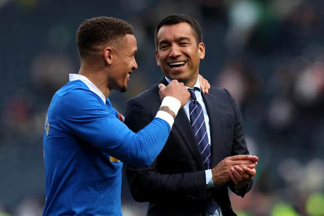 Rangers captain James Tavernier and manager Giovanni van Bronckhorst are potentially 180 minutes away from adding a Europa League final to their CVs. (Photo by Ian MacNicol/Getty Images)