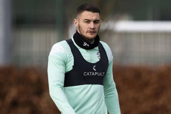 Hibs midfielder Kyle Magennis is set for surgery that will rule him out of the rest of the season . (Photo by Paul Devlin / SNS Group)
