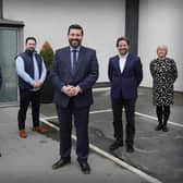 Paul Winstanley, Gregor Aikman, Jamie Hepburn MSP, Paul Wilson and Linda Hanna at STAC in Glasgow. Picture: Stewart Attwood