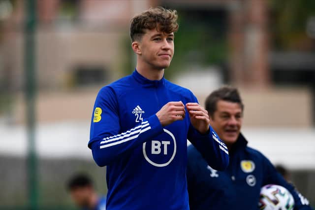Celtic defender Jack Hendry during a Scotland training session at La Finca Resort in Alicante, Spain (Photo by Jose Breton / SNS Group)