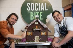 Josh Littlejohn and Head Chef of Social Bite Central Kitchen, Richard Leece