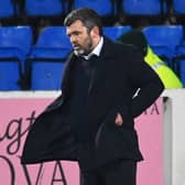 St Johnstone manager Callum Davidson cuts a frustrated figure during his team's 1-0 defeat at home to Rangers. (Photo by Rob Casey / SNS Group)