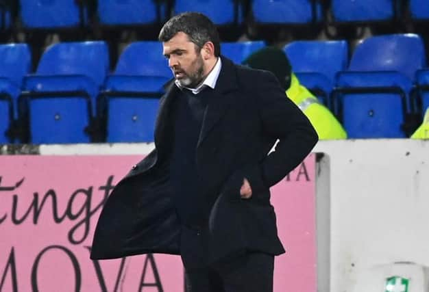 St Johnstone manager Callum Davidson cuts a frustrated figure during his team's 1-0 defeat at home to Rangers. (Photo by Rob Casey / SNS Group)