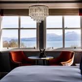 A bedroom with a view at Duisdale House