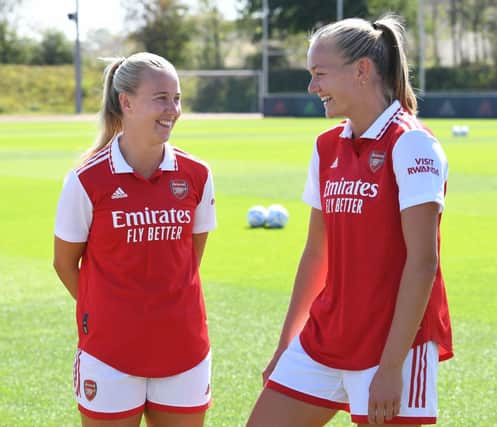 Beth Mead and her Arsenal team travel to Manchester City on the opening day of the campaign (Photo by David Price/Arsenal FC via Getty Images)