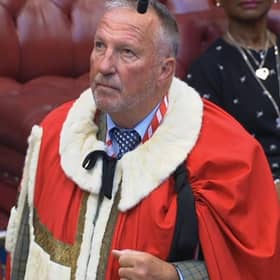 Ian Botham takes his seat in the House of Lords as Baron Botham of Ravensworth (Picture: House of Lords/PA)