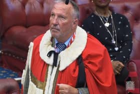 Ian Botham takes his seat in the House of Lords as Baron Botham of Ravensworth (Picture: House of Lords/PA)