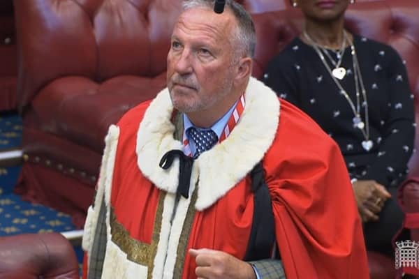 Ian Botham takes his seat in the House of Lords as Baron Botham of Ravensworth (Picture: House of Lords/PA)