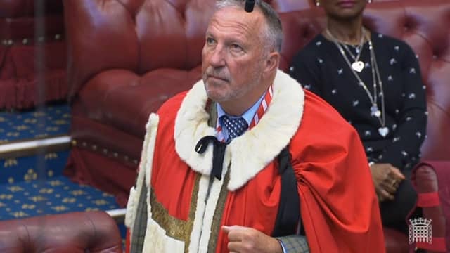 Ian Botham takes his seat in the House of Lords as Baron Botham of Ravensworth (Picture: House of Lords/PA)