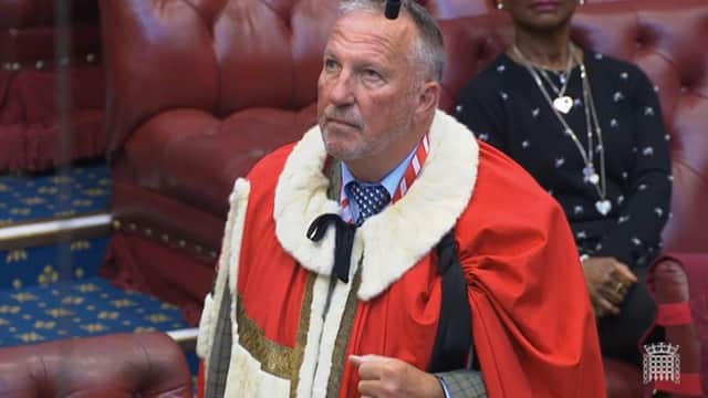 Ian Botham takes his seat in the House of Lords as Baron Botham of Ravensworth (Picture: House of Lords/PA)