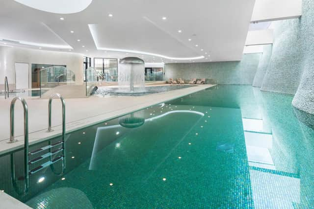 Indoor pools at the Aqua Club and Spa.