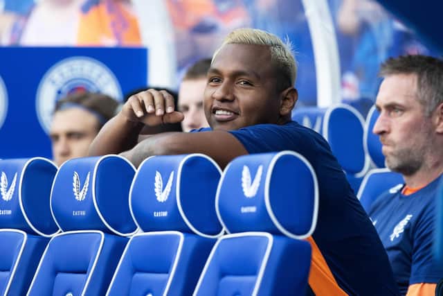 Every sight of Alfredo Morelos received a cheer from the Ibrox stands. (Photo by Craig Williamson / SNS Group)