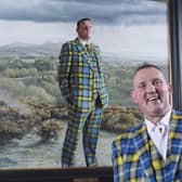 Doddie Weir stands in front of his portrait at the Scottish National Portrait Gallery (Picture: Neil Hanna)