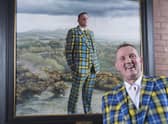 Doddie Weir stands in front of his portrait at the Scottish National Portrait Gallery (Picture: Neil Hanna)
