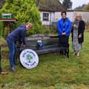 Unveiling the 50th Take Some Breathing Space bench at The Gatehouse service in Golspie