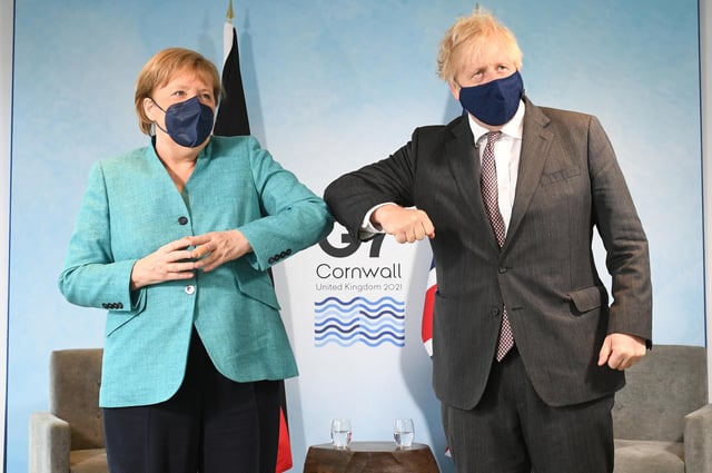 Premierminister Boris Johnson wird Bundeskanzlerin Angela Merkel zum letzten Mal empfangen, bevor er später in diesem Jahr in den Ruhestand geht