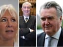 From left, Nadine Dorries, Lindsay Hoyle, and John Nicolson
