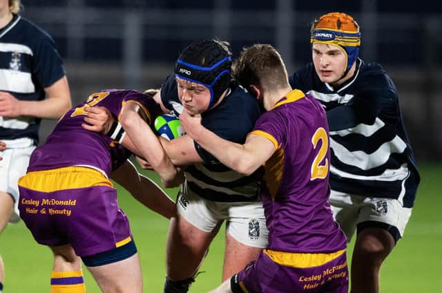 U18 Plate Final: Heriot’s School v Marr College at BT Murrayfield. (Photo by Paul Devlin / SNS Group)