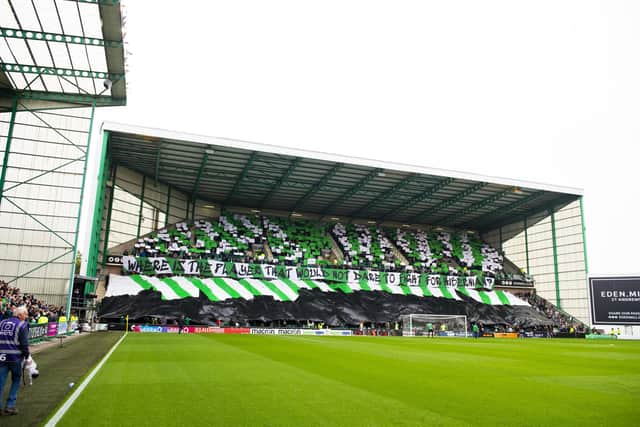 Hibs will introduce rail seating in the Famous Five Stand at Easter Road.