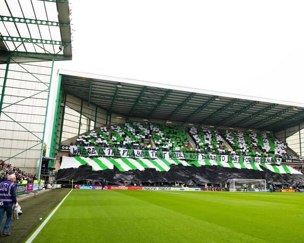 Hibs will introduce rail seating in the Famous Five Stand at Easter Road.