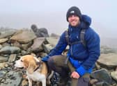 Kyle Sambrook, 33, with his beagle called Bane. Picture: Police Scotland/PA Wire