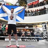 Josh Taylor during an open workout at the St Enoch's Centre, Glasgow ahead of his bout with Jack Catterall at OVO Hydro on Saturday. Pic: John Devlin